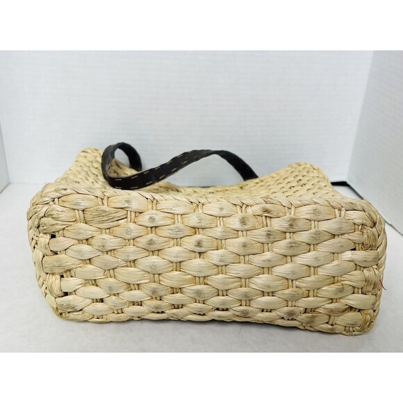 Cappelli Straworld Shoulder Bag Snap Closure Red Lined Zip Pocket - Picture 8 of 11